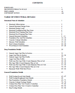 R01 handbook table contents