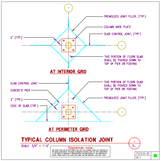 Column Isolation Joints - Inspection Gallery - InterNACHI®